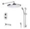 Chrome Thermostatic Tub and Shower System with 8